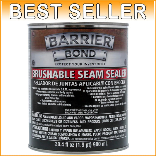 Fast-Drying Brushable Seam Sealer - Ideal for Automotive Body Repairs, Quart Can