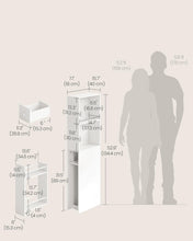 Load image into Gallery viewer, Slim White Bathroom Cabinet with Stable Construction - Perfect for Small Spaces