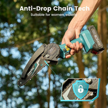Load image into Gallery viewer, Cordless 6-Inch Mini Chainsaw with 2 Batteries - Ideal for Pruning and Cutting