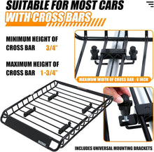 Load image into Gallery viewer, Heavy-Duty 150 lb Roof Rack Cargo Basket for SUVs &amp; Pickup Trucks - Easy Install