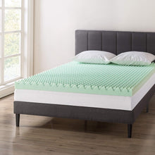 Load image into Gallery viewer, Breathable 4-Inch Twin Memory Foam Topper with Aloe Infusion for Restful Sleep