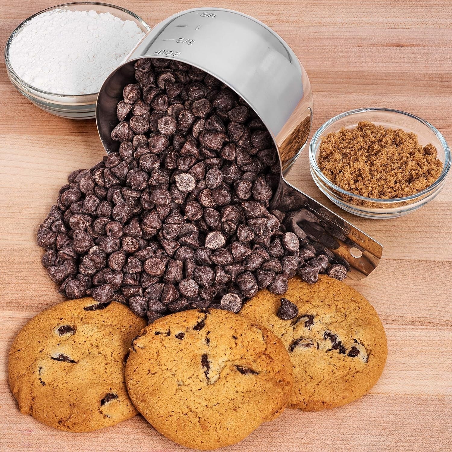 Stackable 15-Piece Measuring Cups & Spoons Set - Space-Saving Kitchen Essential