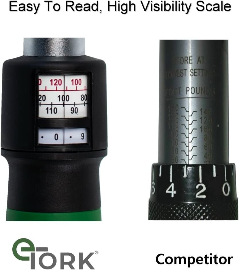 Alloy Steel 1/2-Inch Drive Torque Wrench - 50-250 ft.-lb., Mechanic's Essential