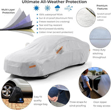 Load image into Gallery viewer, Durable 10-Layer w/ Zipper Access Car Cover - Waterproof for All Conditions