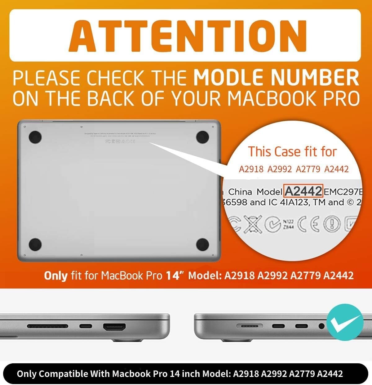 Protective Black Hard Shell for MacBook Pro 14" (2024-2021) - Rugged and Stylish