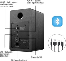 Load image into Gallery viewer, HiFi Bluetooth 5.0 Bookshelf Speakers - 60W Carbon Fiber Unit for Ultimate Sound