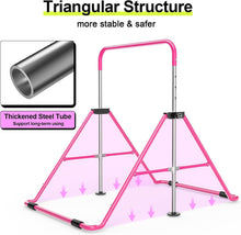 Load image into Gallery viewer, Foldable Kids Gymnastics Bar, Adjustable 35-51” with Safety Pad - Perfect Gift