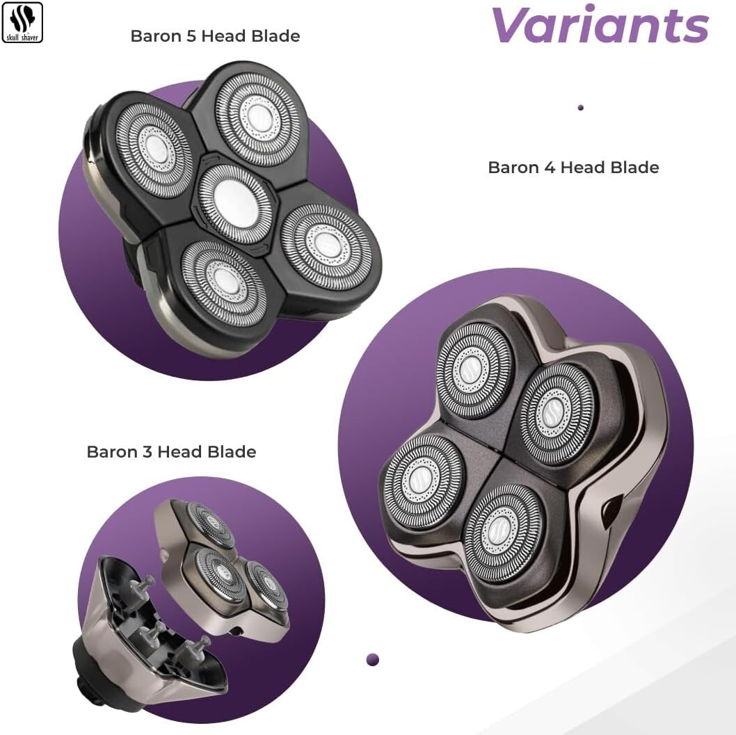 Efficient Replacement Shaver Head - Flexible Blades for Perfect Shaving Contours