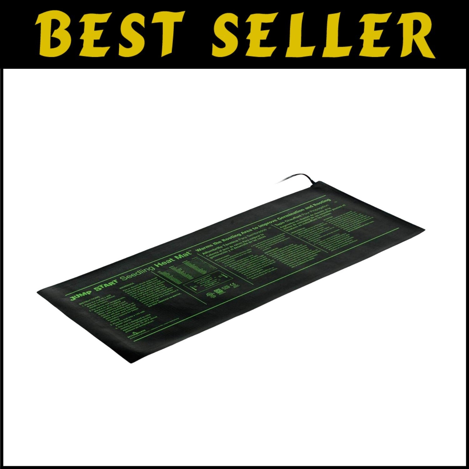 Durable Waterproof Heat Mat for Seedlings - 48"x20" with Instructional Prints