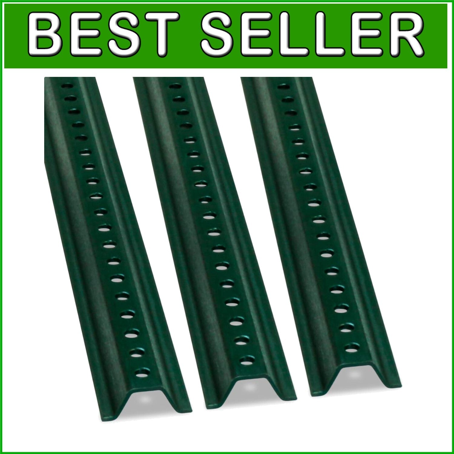 Pre-Drilled 6' U-Channel Sign Post Pack of 3 - Ideal for Easy Installation