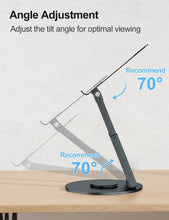 Load image into Gallery viewer, Height Adjustable Sit-to-Stand Laptop Riser with 360° Rotation – For All Laptops