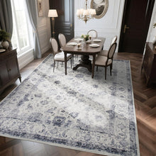 Load image into Gallery viewer, Stylish 9x12 Non-Slip Area Rug - Vintage Floral Design for Living Spaces