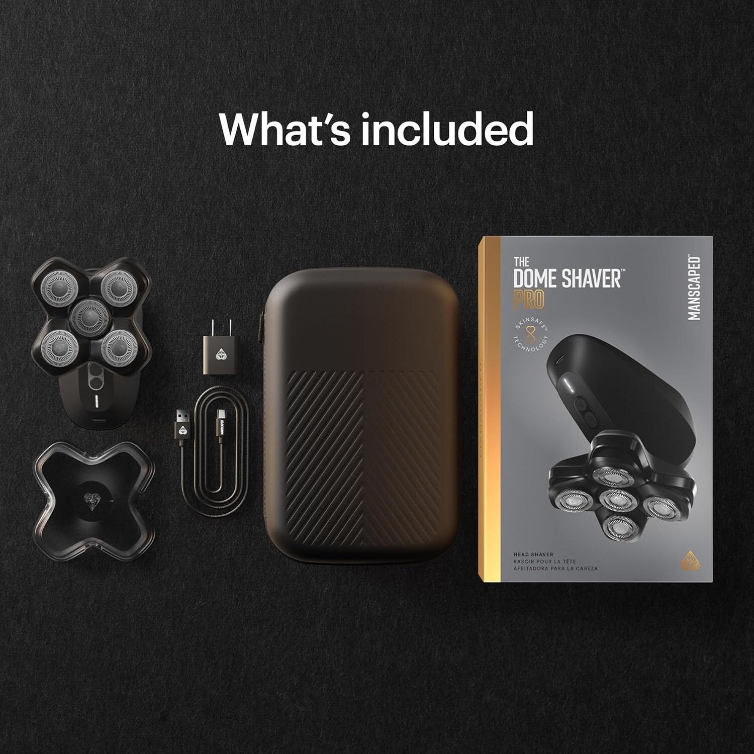 The Dome Shaver PRO: Five Blade Head Shaver for Effortless Bald Grooming