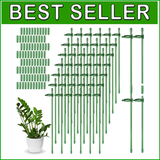 Fiberglass 12-Inch Plant Support Stakes Set - 120 Pcs for All Single-Stem Plants