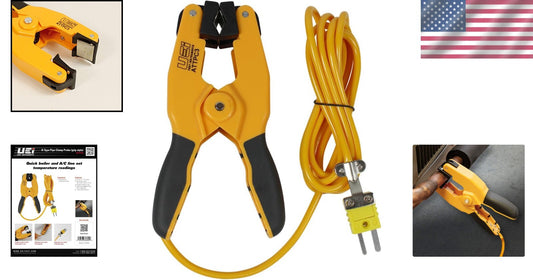 Durable Pipe Clamp K-Type Thermocouple with 5.5ft Cable for Accurate Readings