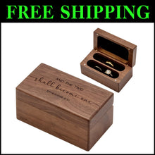 Load image into Gallery viewer, Rustic Engraved Ring Box - Ideal for Weddings, Holds Engagement &amp; Promise Rings