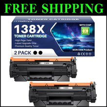Load image into Gallery viewer, Easy Install 138X Black Toner Cartridge 2-Pack for Vibrant Professional Prints