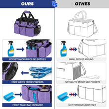 Load image into Gallery viewer, Professional Supply Organizer Caddy with 5 Compartments - Purple Cleaning Bag