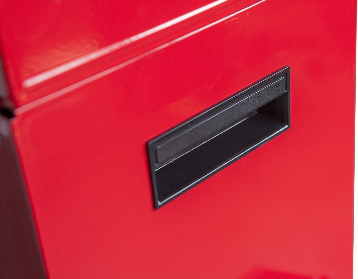 Compact 6-Drawer Tool Chest & Cabinet with Rolling Casters - Red & Black