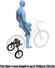 Load image into Gallery viewer, Quality Heavy-Duty Training Wheels for Adults - Fit 24" to 29" Bicycle Sizes