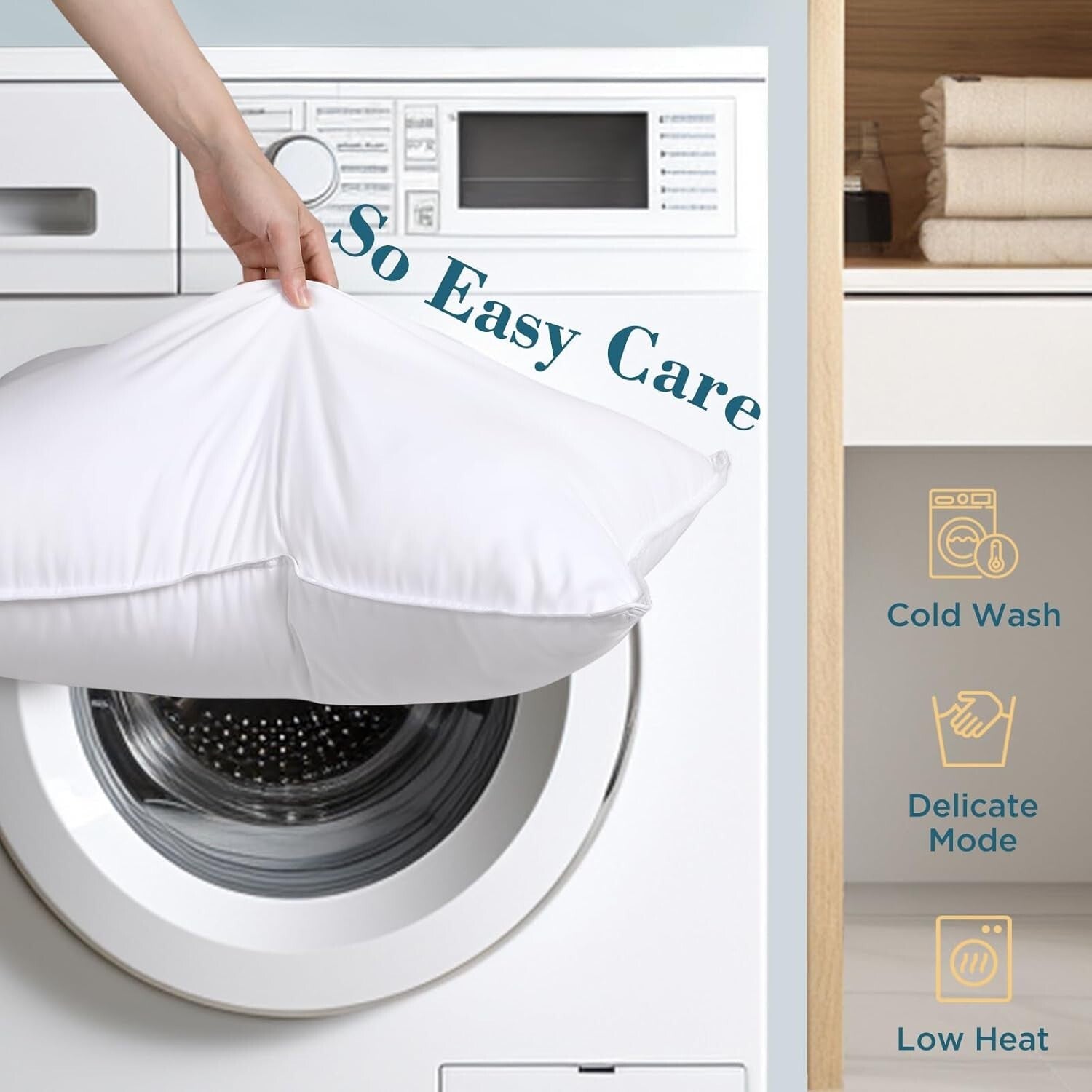 Cloud-Like Down Alternative Pillows Set of 2 - Plush Comfort for All Sleepers