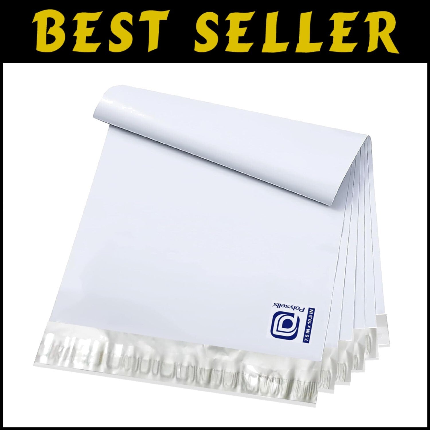 Heavy-Duty 7.5x10.5" Waterproof Poly Mailers - 1000 Pcs Self-Adhesive Envelopes