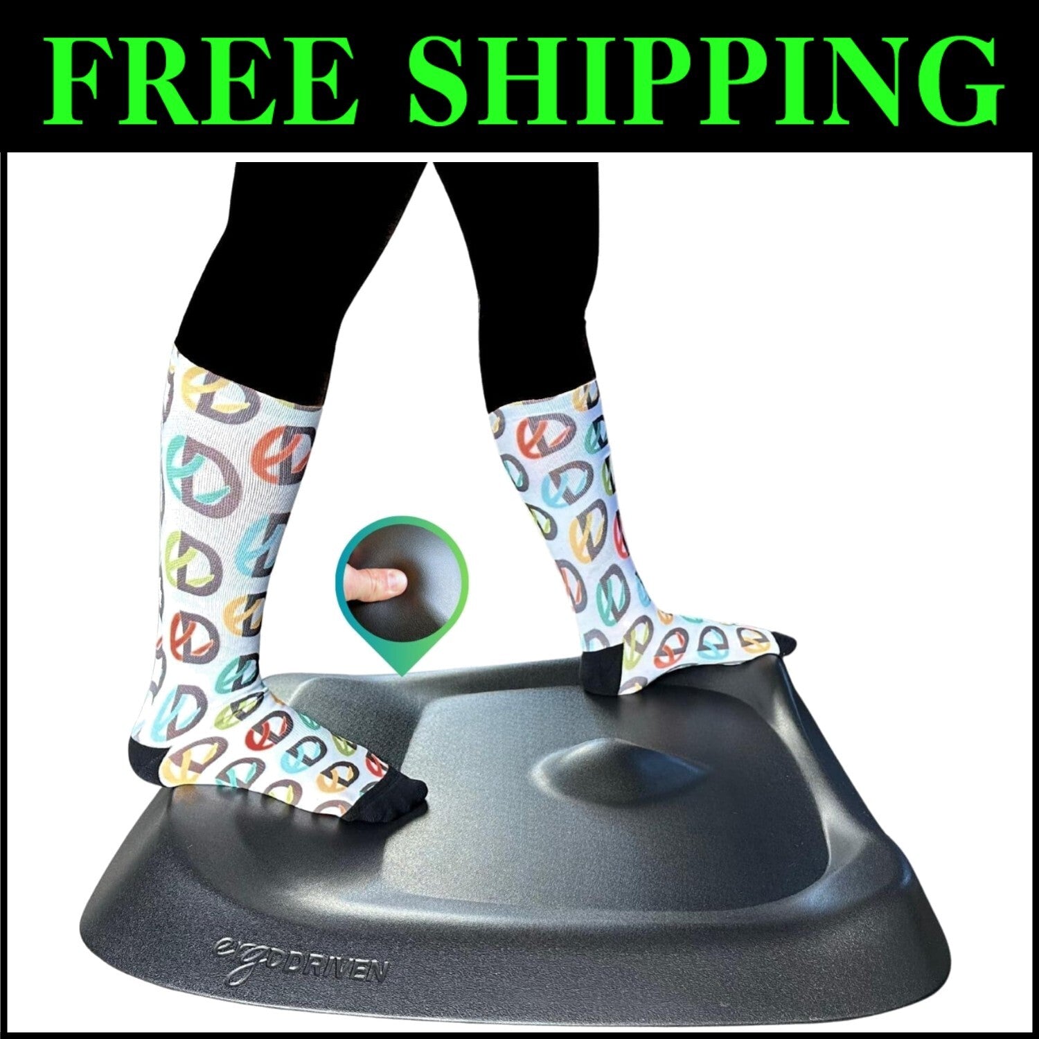 Topo Comfort Mat: The Original Not-Flat Anti-Fatigue Desk Mat in Obsidian Black