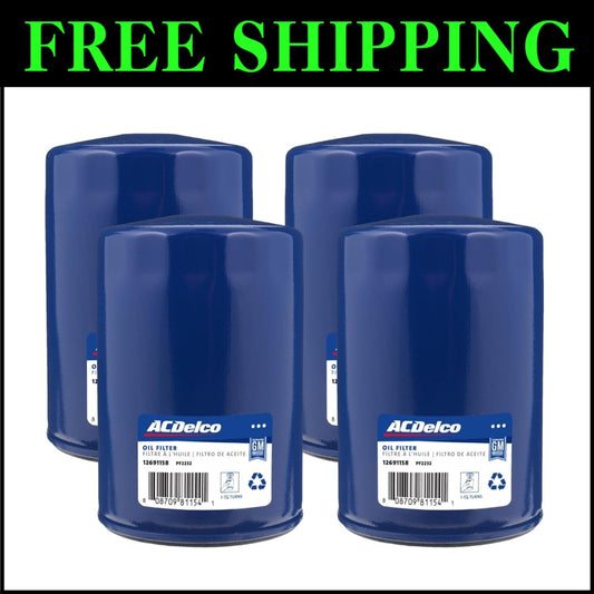 GM Original Equipment Engine Oil Filter Pack of 4 – Trucks - Performance Grade