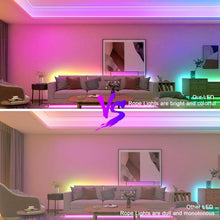Load image into Gallery viewer, 50FT Waterproof RGB Neon LED Rope Lights with Remote &amp; App Control for Home D...