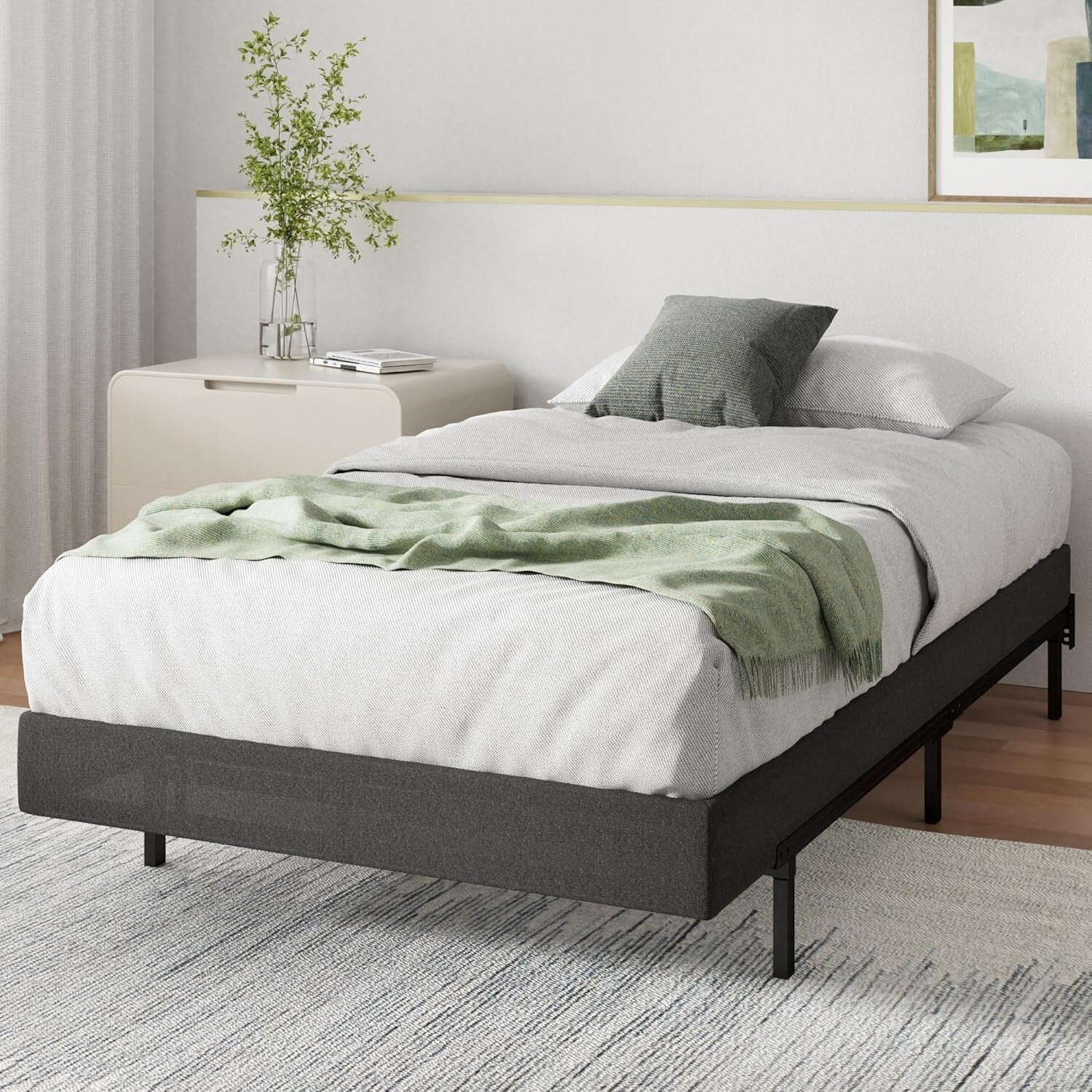 Eco-Friendly 5-Inch Steel Box Spring for Twin Mattresses - Easy Assembly