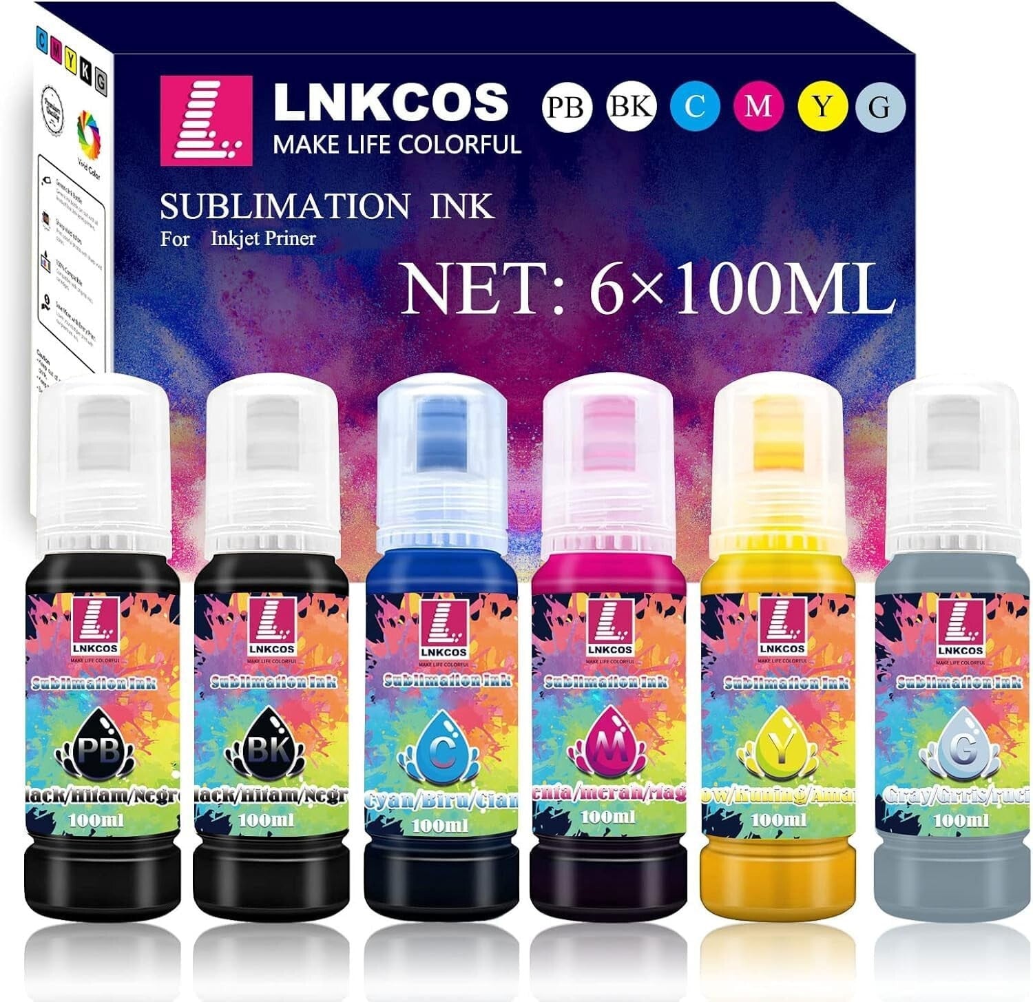 Easy-Fill 600ML Sublimation Ink for ET-8500 ET-8550 Printers - No Syringe Needed