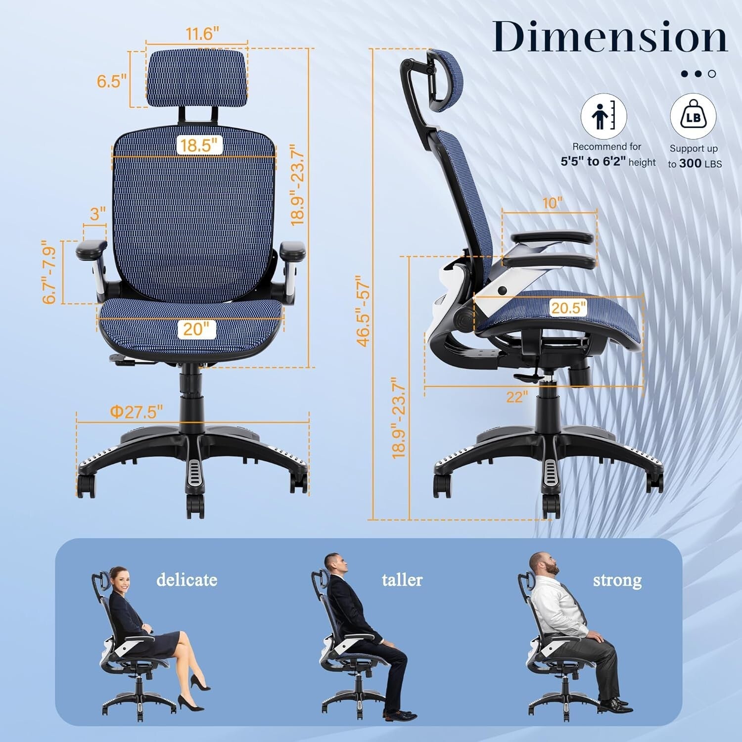 Comfortable Swivel High Back Desk Chair with Tilt Lock - Perfect for Long Hours