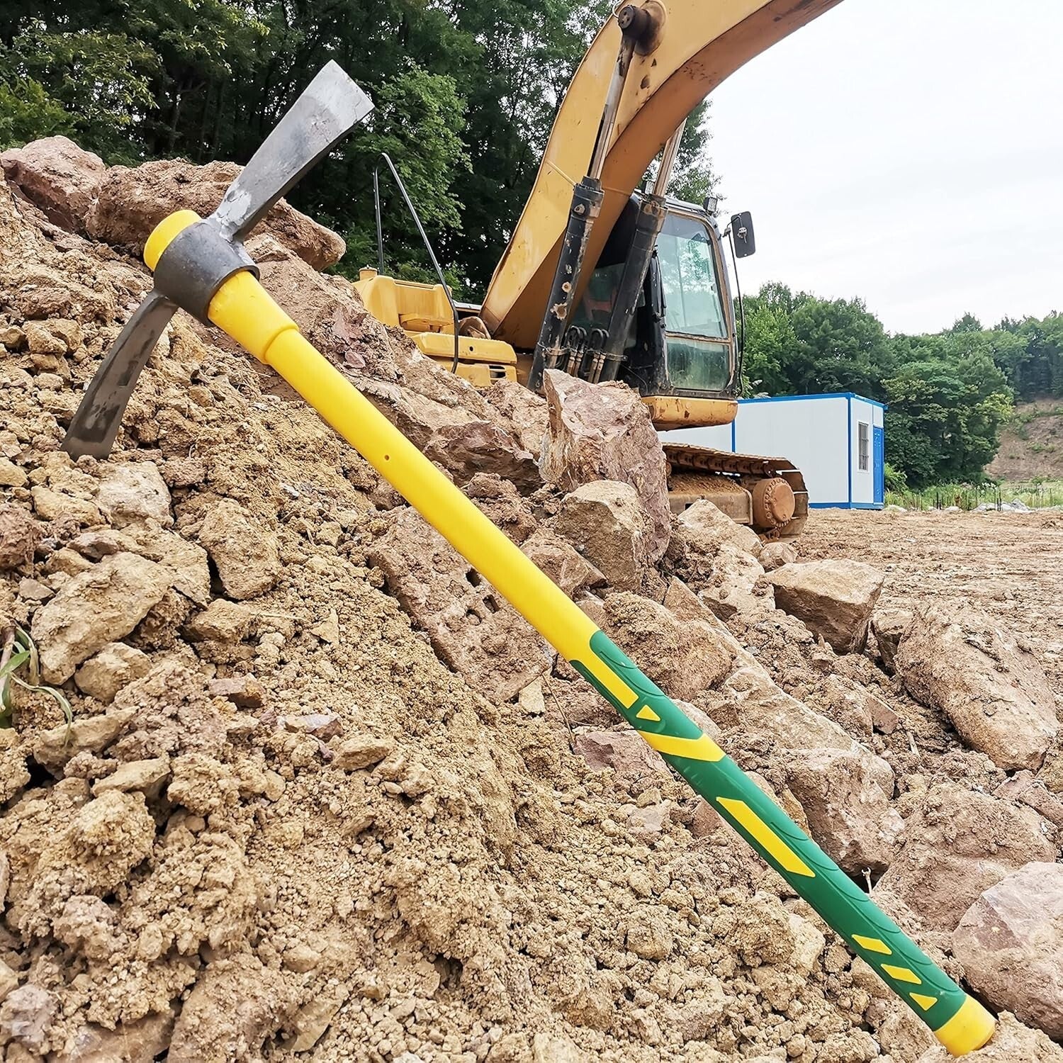36" Ergonomic Heavy-Duty Garden Mattock with Forged Steel for Efficient Digging
