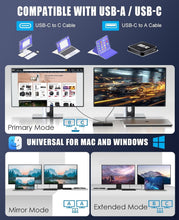 Load image into Gallery viewer, Advanced USB-C Dual 4K Docking Station: Perfect for Mac &amp; Windows Laptops