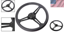 Load image into Gallery viewer, Universal 14 Inch Racing Steering Wheel - Genuine Leather with White Stitching
