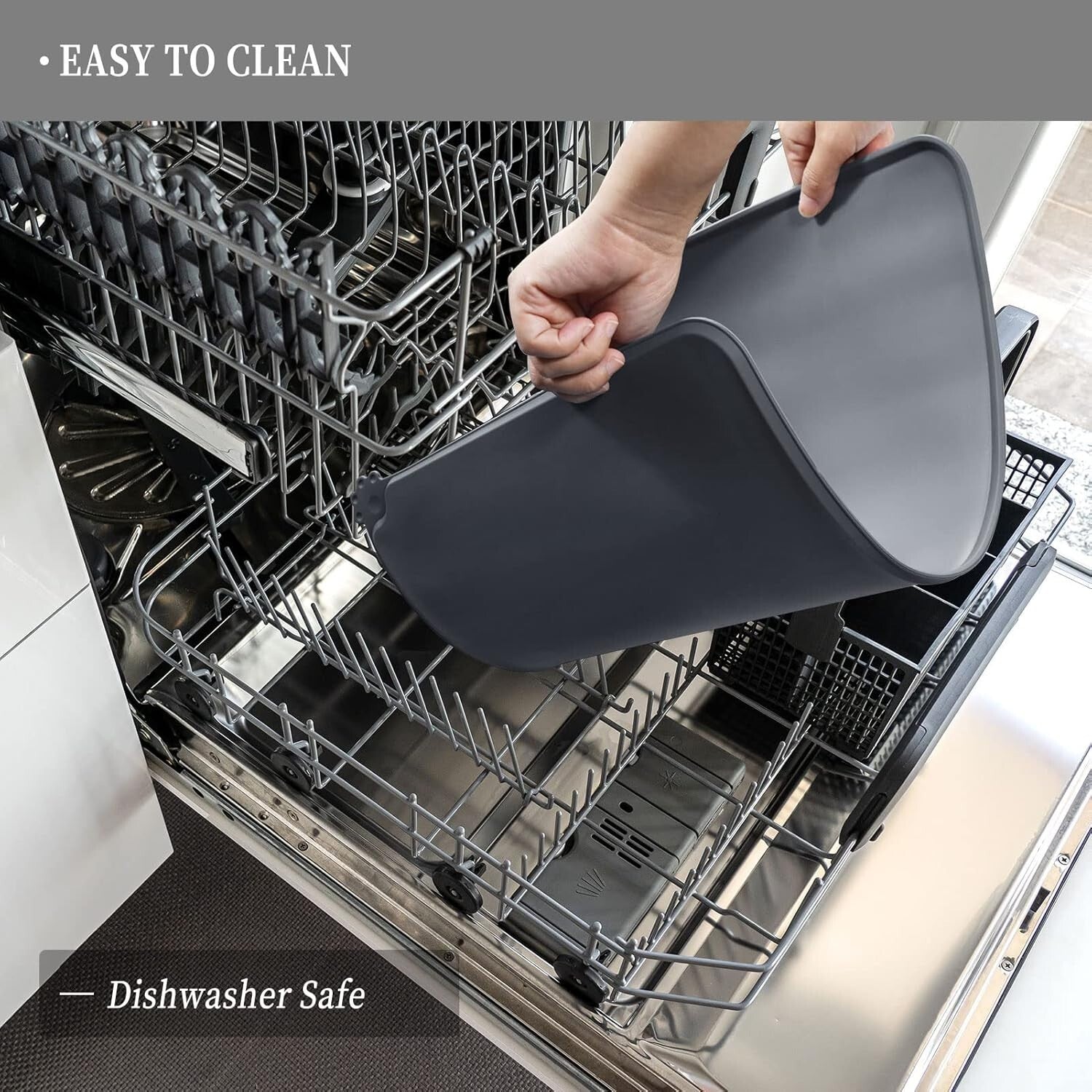 Waterproof Non-Slip Pet Feeding Mat with High Edges for Mess-Free Mealtime