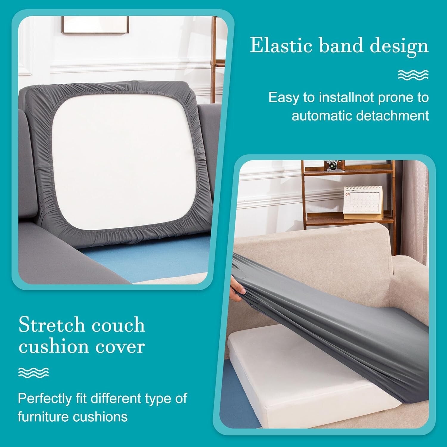 Classic Checkered Patio Cushion Covers (12pcs) - Machine Washable & Reusable