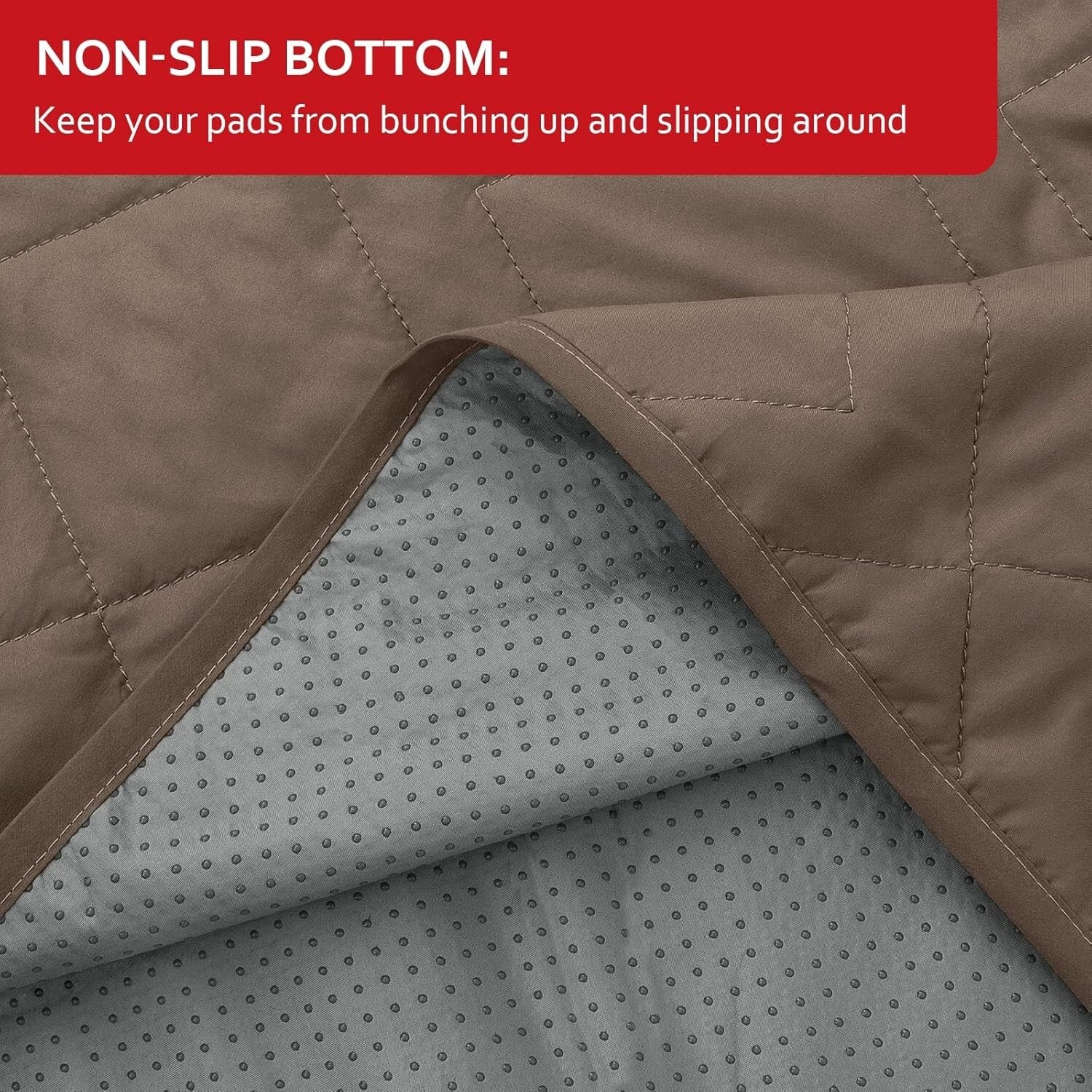 100% Waterproof Couch Cover - 86" x 82" Anti-Slip Dog Bed Protector in Chocolate