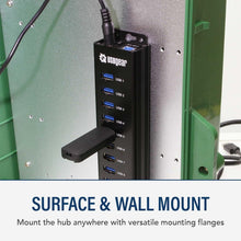 Load image into Gallery viewer, 10-Port USB 3.2 Gen 1 Mountable Hub with Fast Charging and 5Gbps Transfer Speed