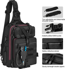 Load image into Gallery viewer, Ergonomic Fishing Tackle Bag with Reflective Design - Perfect for Adventures