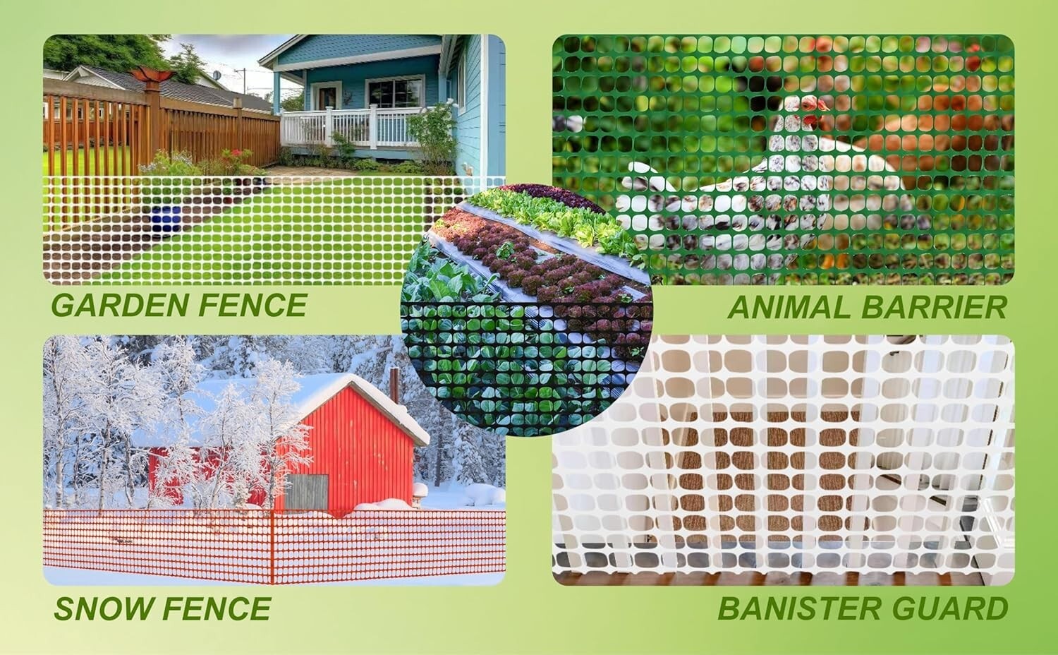 Reusable 4'x100' Plastic Mesh Safety Fence - Versatile Barrier with 100 Zip Ties