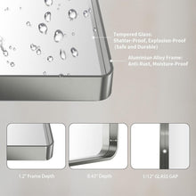 Load image into Gallery viewer, Modern 40"x30" Brushed Nickel Bathroom Mirror - Easy Install &amp; Secure Mounting
