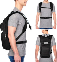 Load image into Gallery viewer, Lightweight Black Hydration Backpack with 3L TPU Bladder for Outdoor Adventures