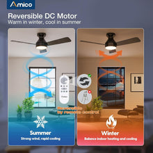 Load image into Gallery viewer, Elegant 42-Inch Low Profile Ceiling Fan with Remote, 3CCT &amp; Whisper Quiet