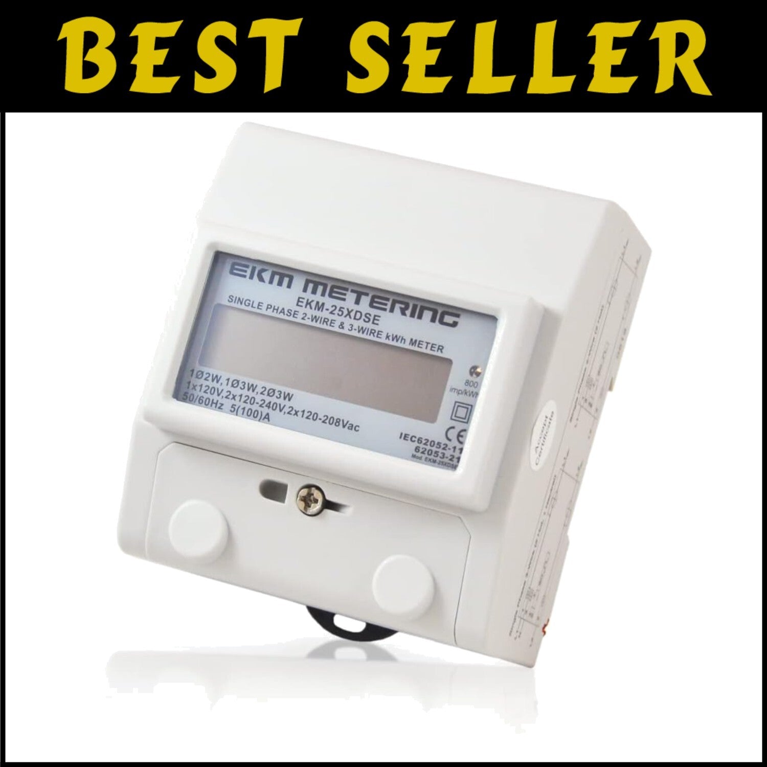 Compact 100A Single Phase Energy Meter - 120/240V with Remote Pulse Output