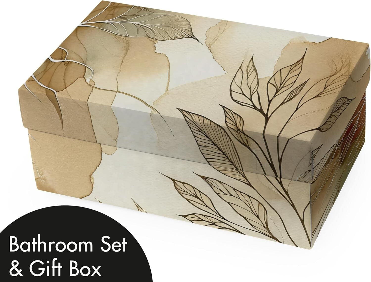 Elegant 4-Piece Bathroom Decor Set with Shower Curtain, Bath Mat, Soap Dispenser