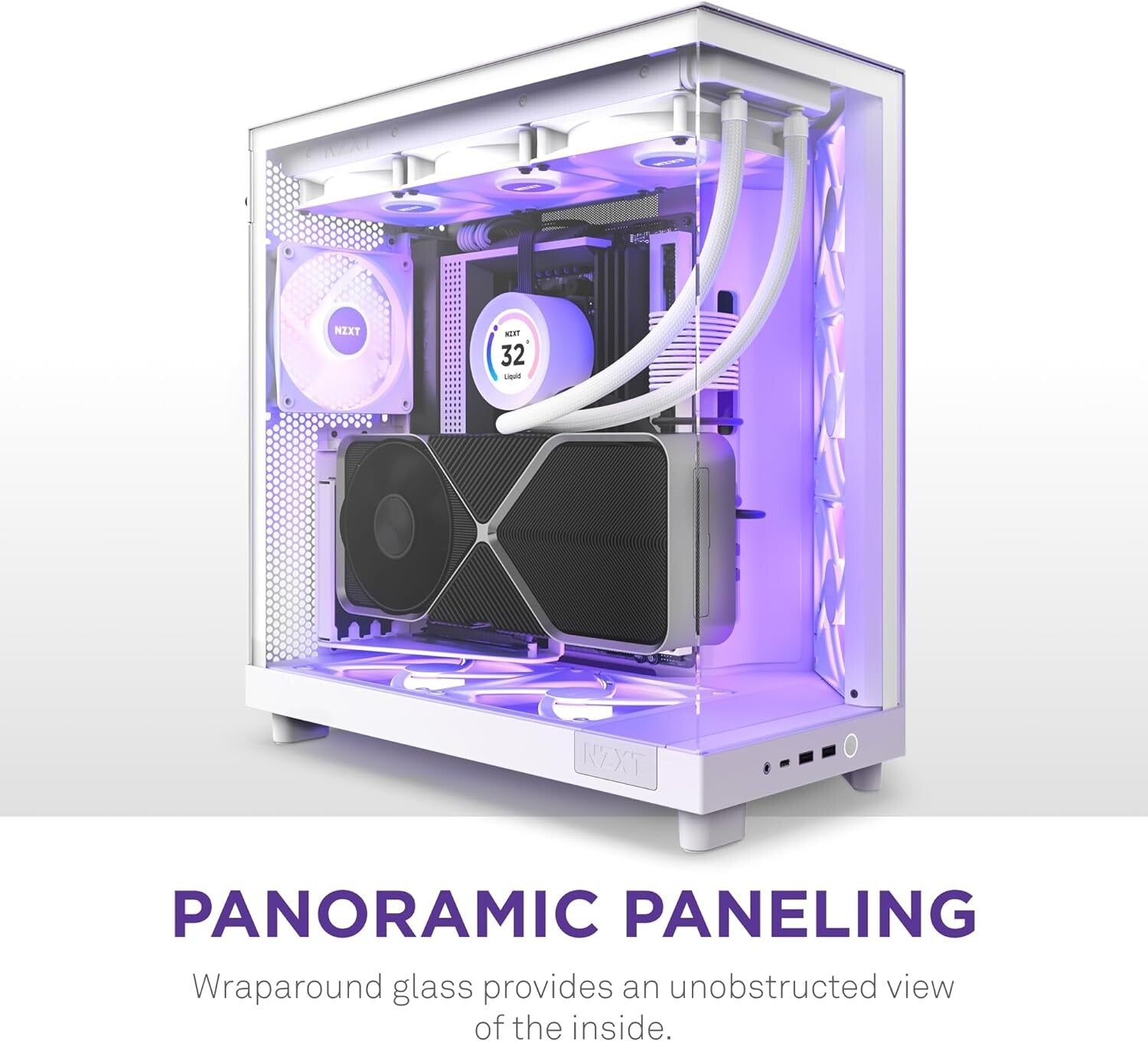 Compact H6 Flow RGB Airflow Case with Dual-Chamber Design & Cable Management