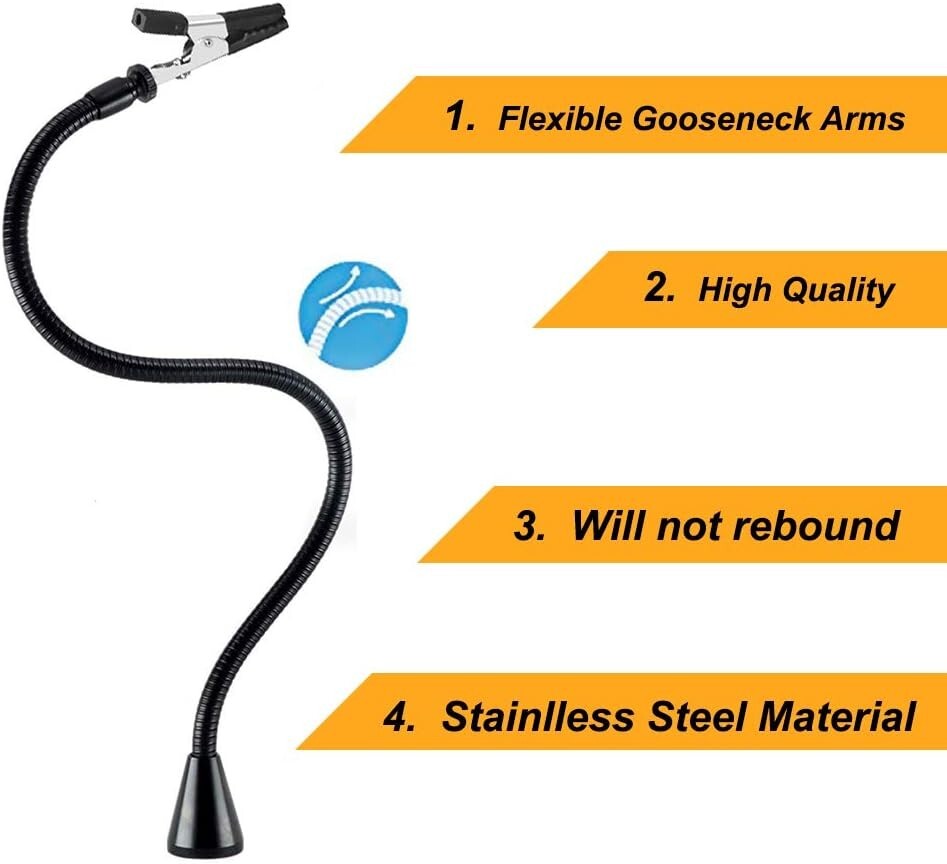 Adjustable All-in-One Soldering Magnifier Lamp - Ideal for DIY Projects