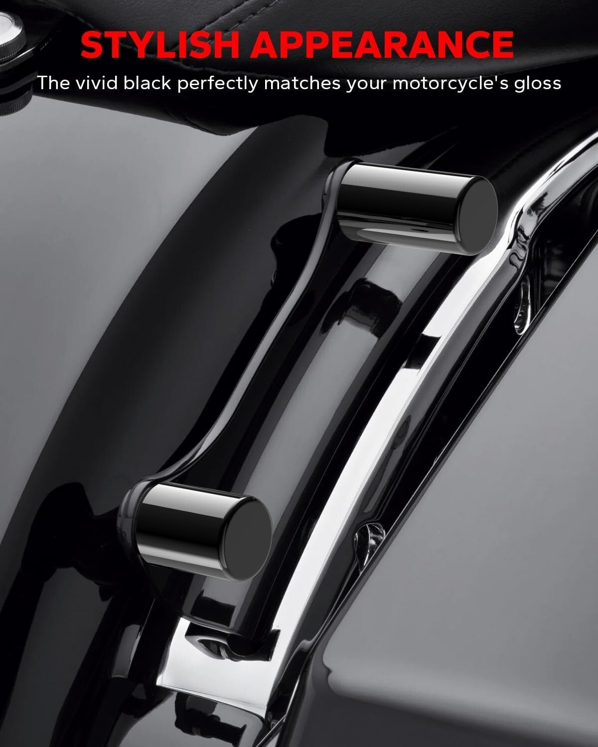 4-Pcs Docking Hardware Cover Set for Harley Touring Models - Vivid Black Design