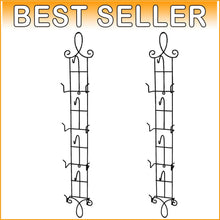 Load image into Gallery viewer, Wall-Mounted Tea Cup Rack - 36 Inch Vertical Stand for Teacups and Saucer